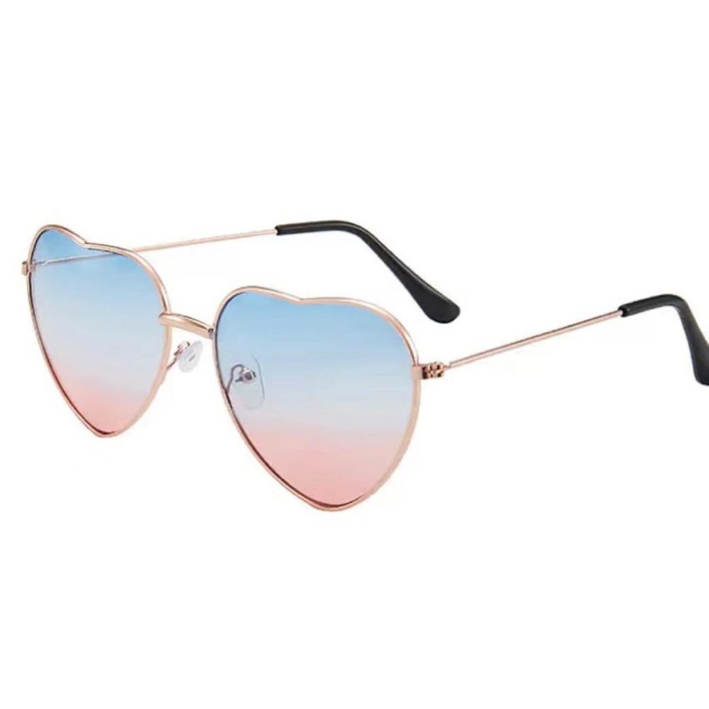 Heart Shaped Double Colored Sunglasses 1 pair